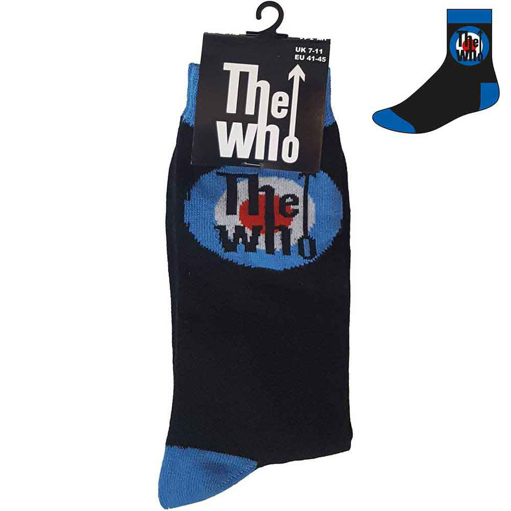 The Who Unisex Ankle Socks: Target Logo (Black) (UK Size 7 - 11)