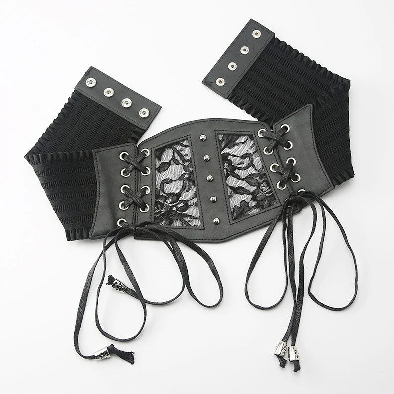 Floral Lace Corset Waist Belt - ZBELT524