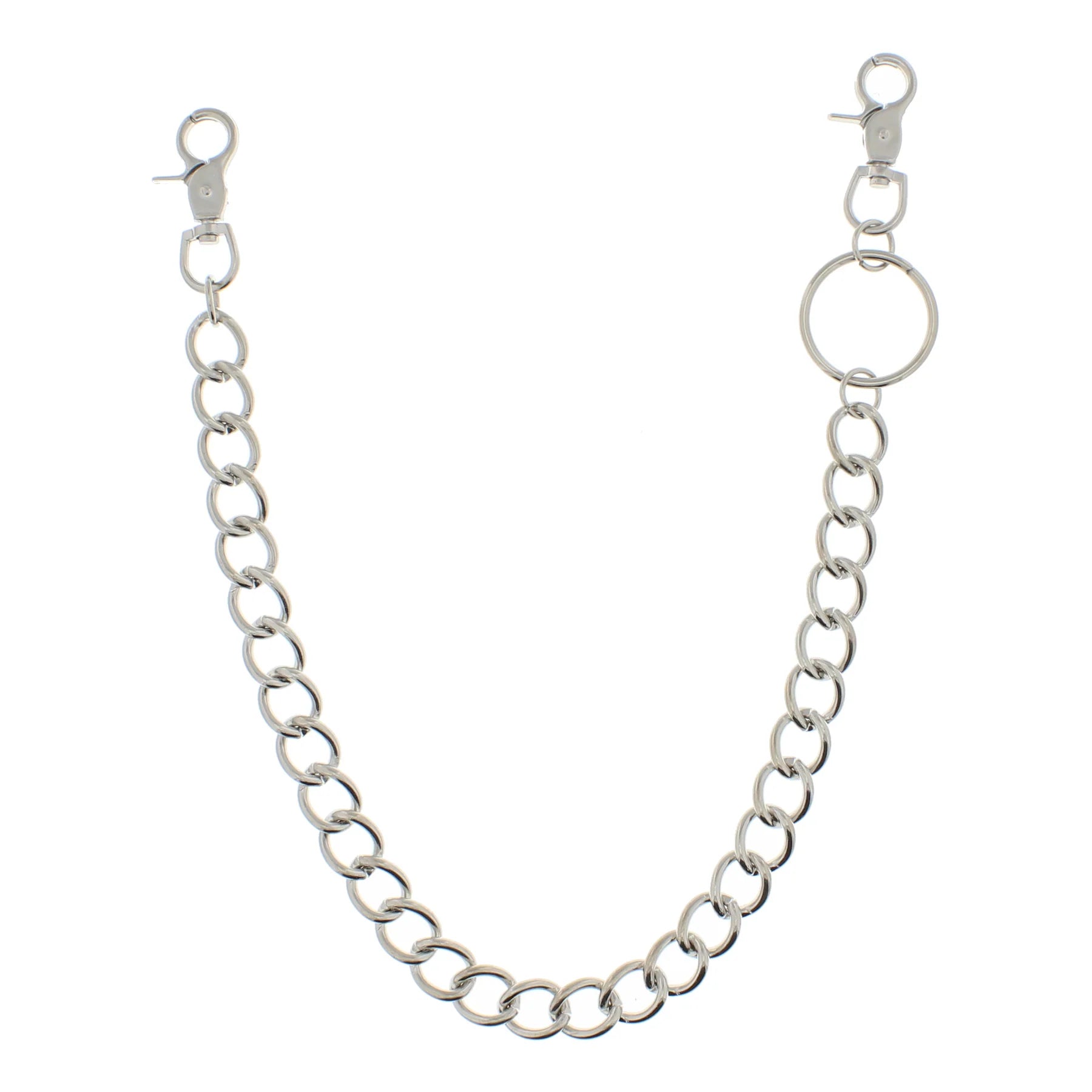 55cm Rhodium Thick Key Chain or Hip Chain