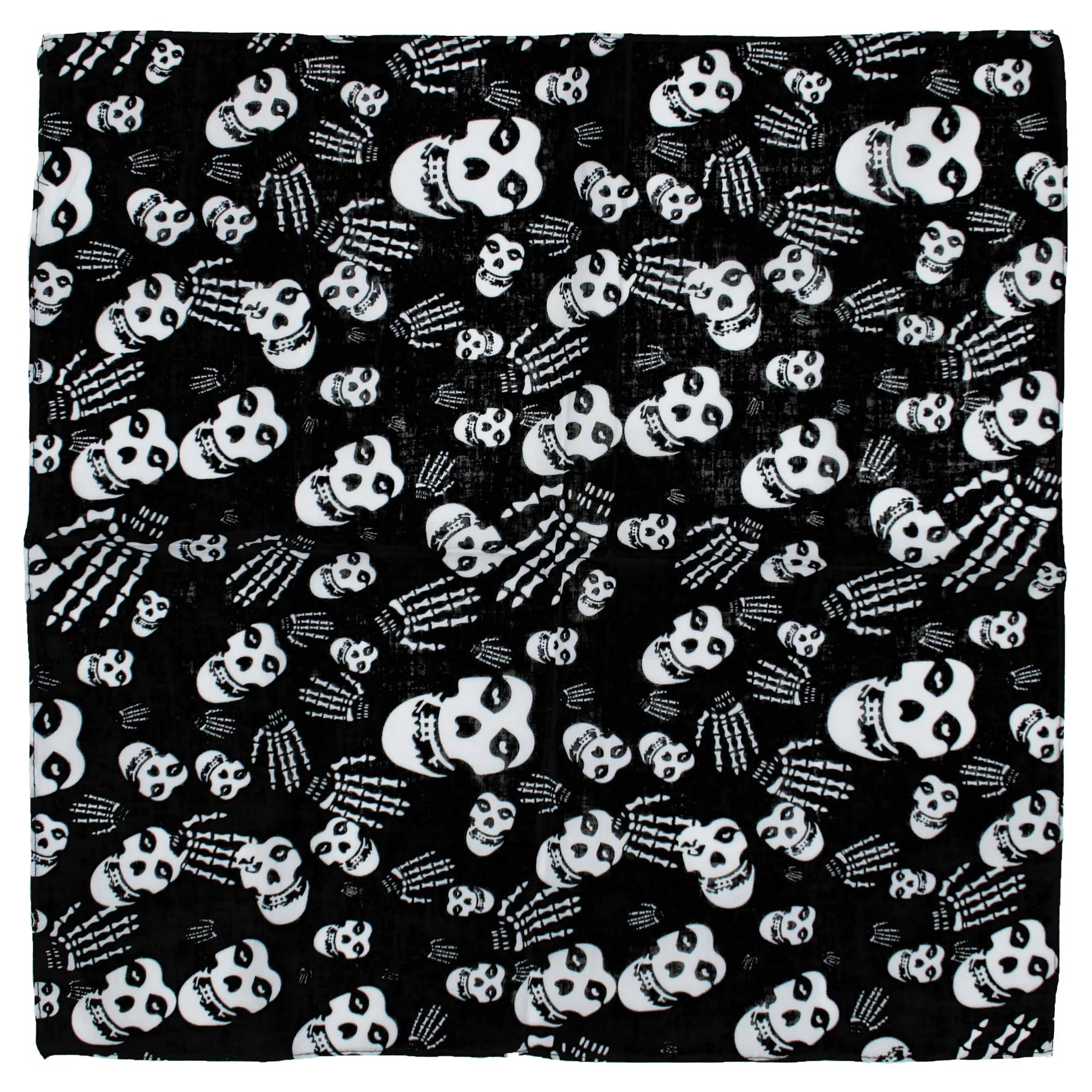 Misfits Unisex Bandana: Skull & Skeleton Hands (Black)