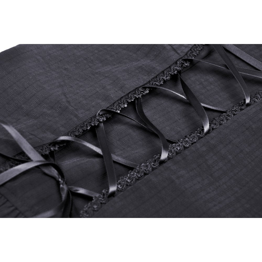 Gothic ruffle neckline blouse - Black (✦ Dark In Love)