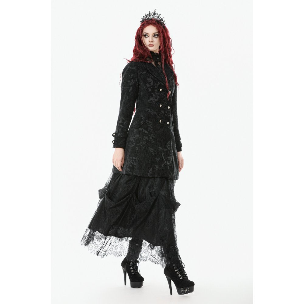 Gothic Jacquard Velvet Coat (✦ Dark In Love)
