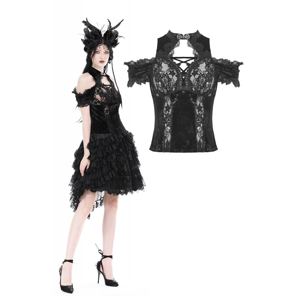 Gothic hollow out sexy lace top (✦ Dark In Love)