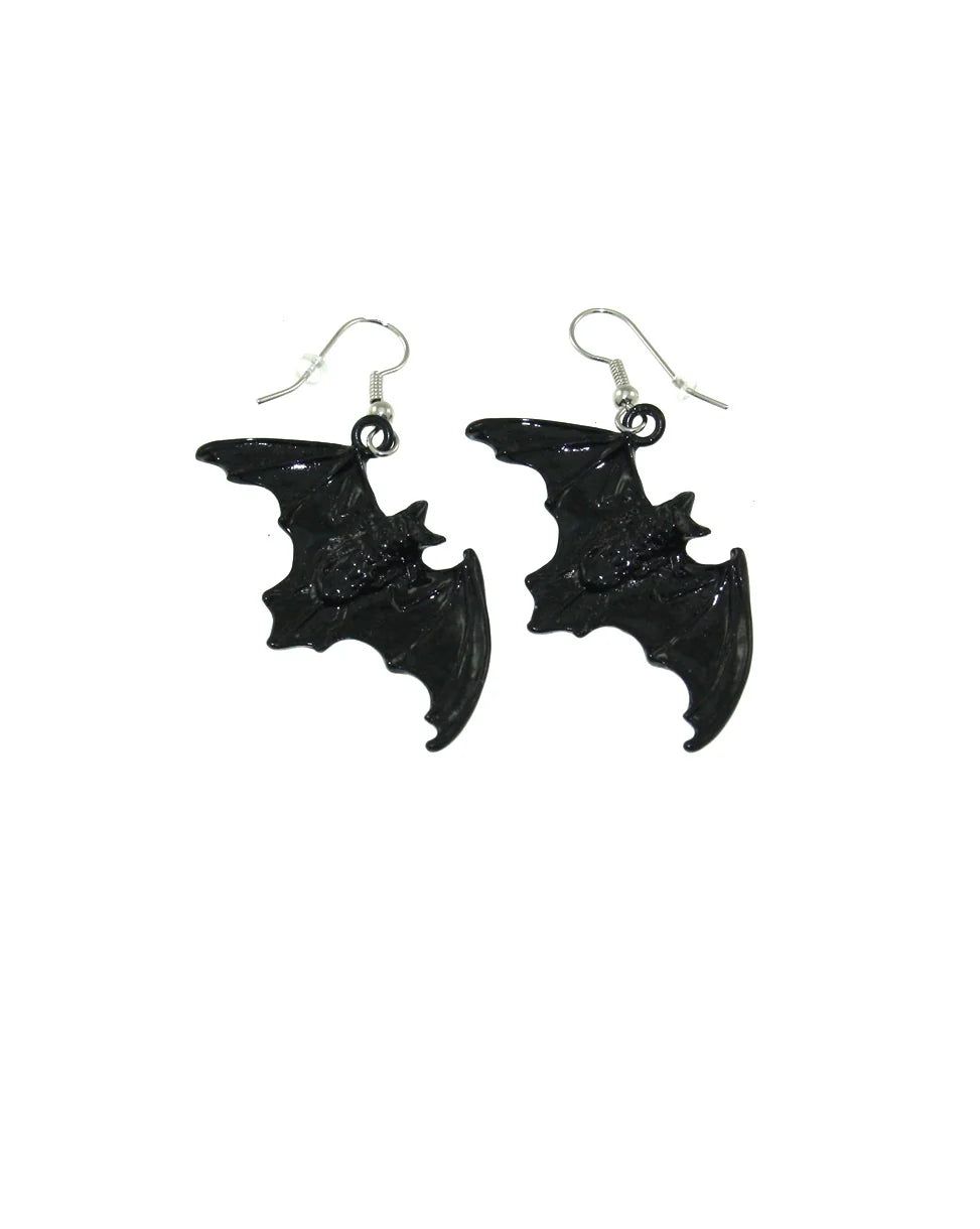 Black Bat Earrings