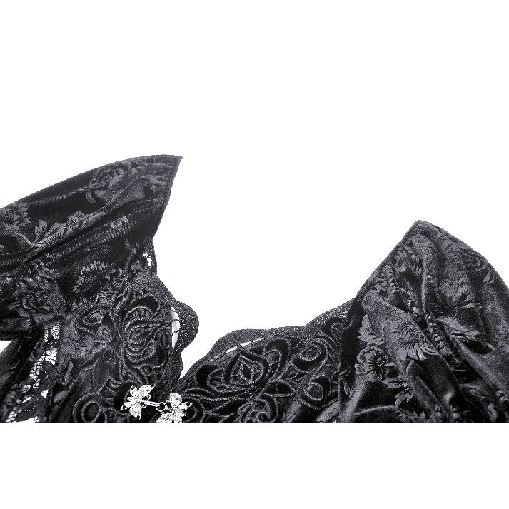 Gothic Embossed Velvet and Lace Long Outwear (✦ Dark In Love) JW273