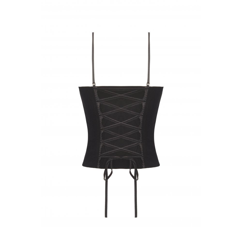 Romantic Heart Velvet Corset with Jewel Chains (✦ Dark In Love) CW092