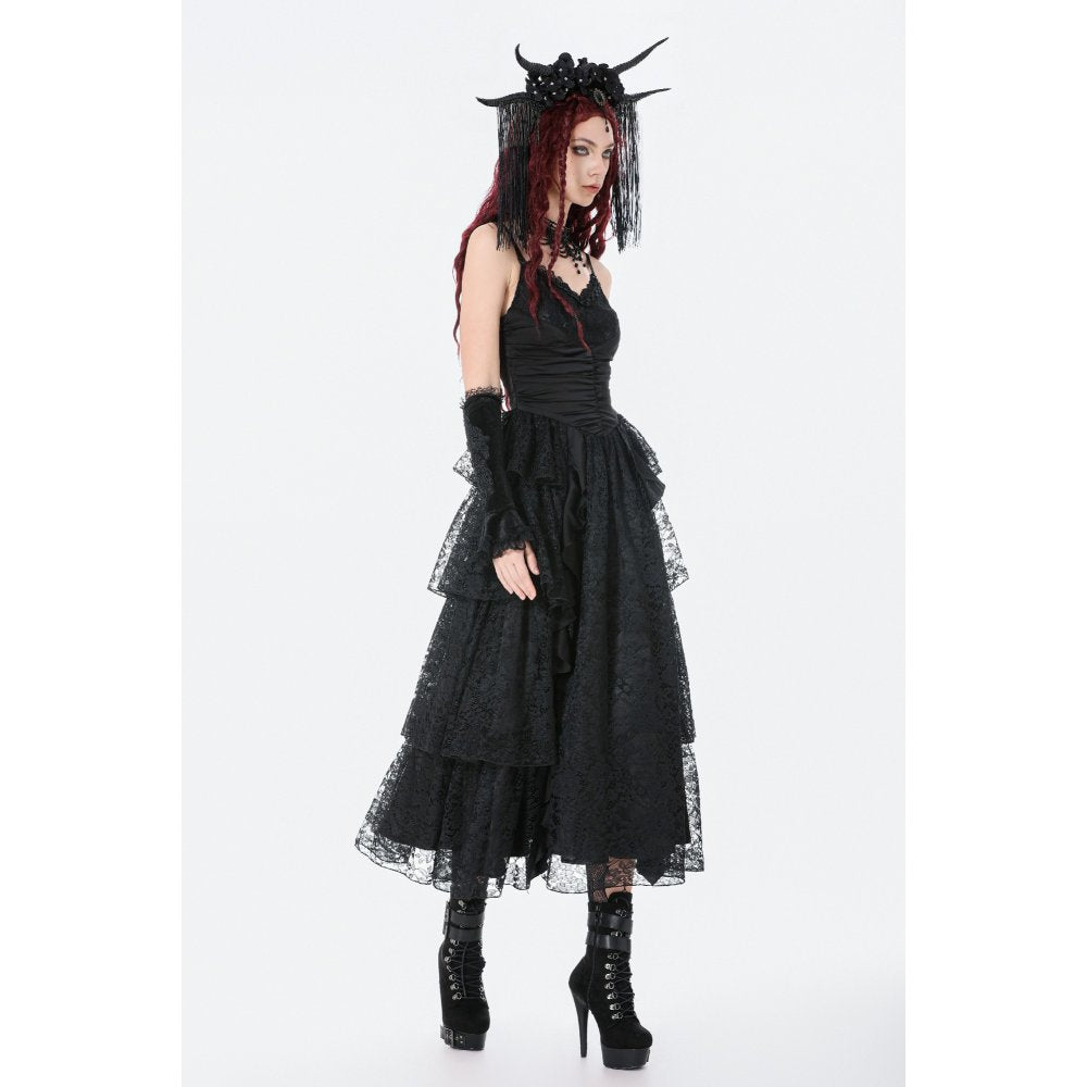 Gothic Satin Lace Dress (✦ Dark In Love) DW1154