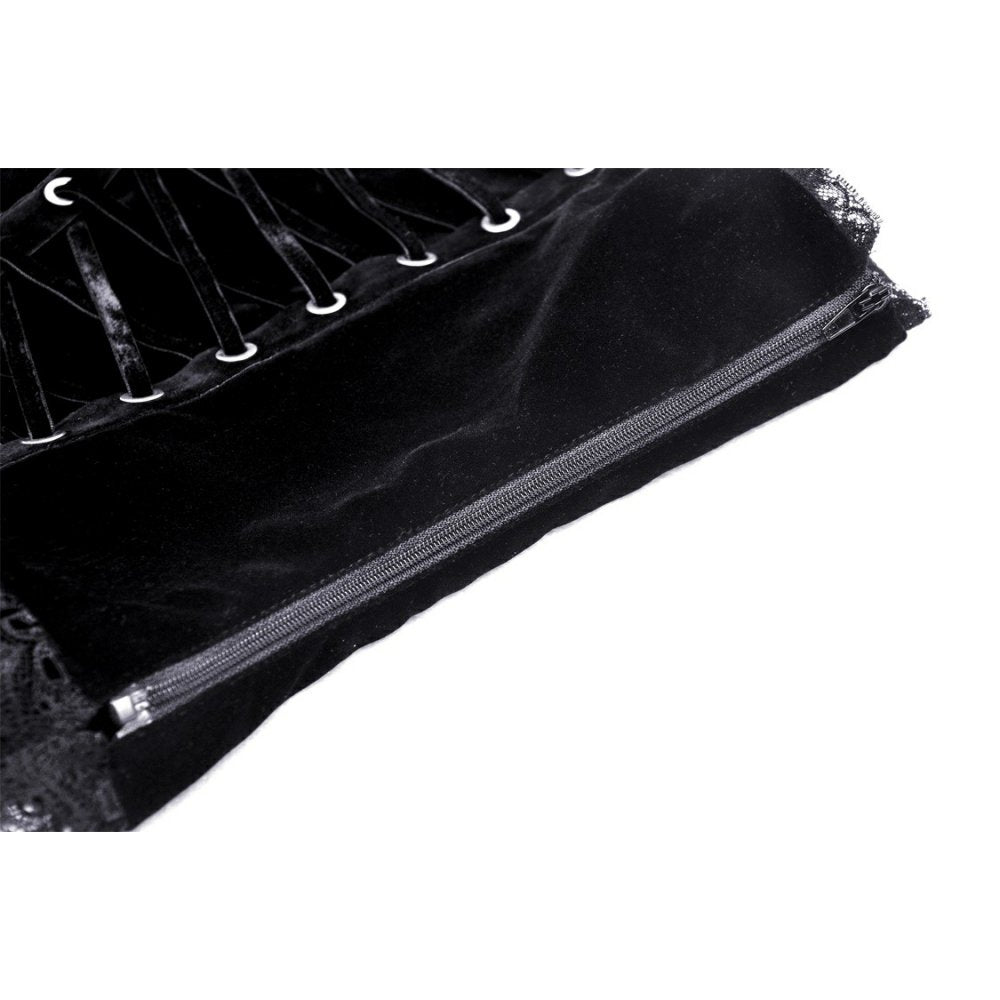 Gothic funeral dark red dead cross strap top (✦ Dark In Love)