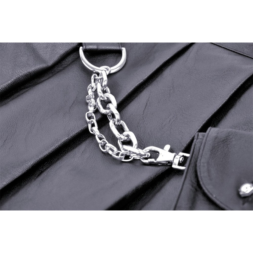 Punk rock two bags chain mini skirt (✦ Dark In Love)