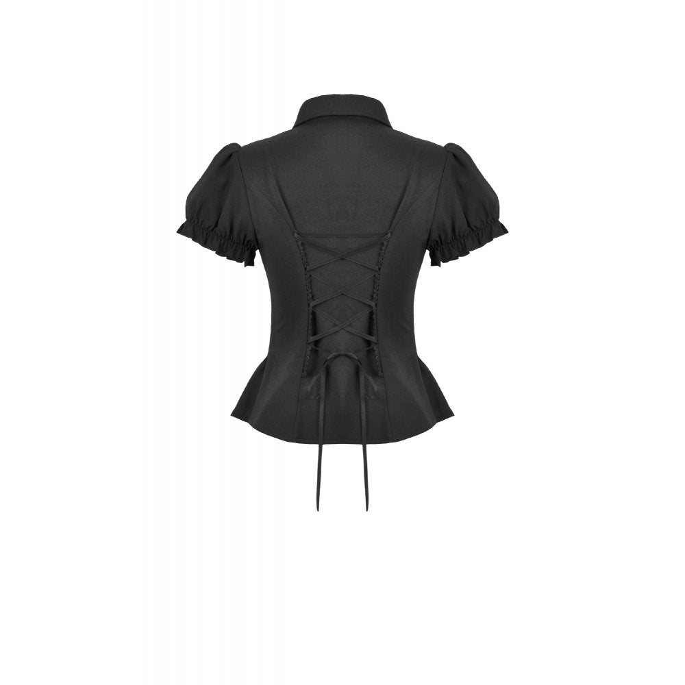 Gothic Lace Waist-Shaping Blouse (✦ Dark In Love) IW138