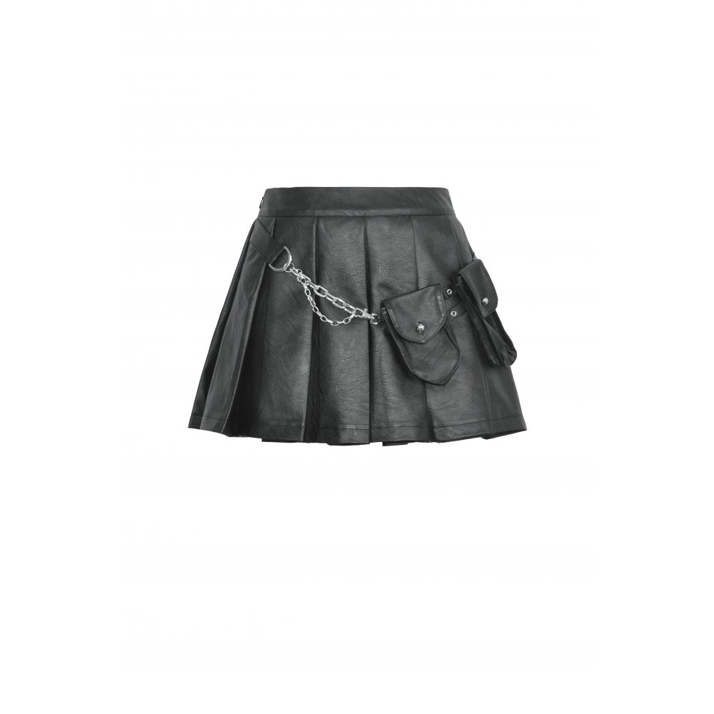 Punk rock two bags chain mini skirt (✦ Dark In Love)
