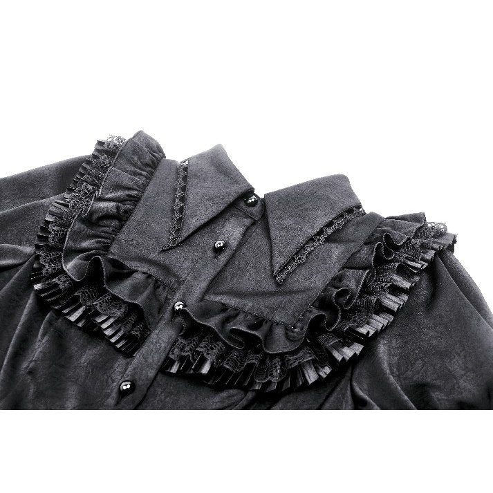 Black dolly ruffled blouse (✦ Dark In Love) IW114
