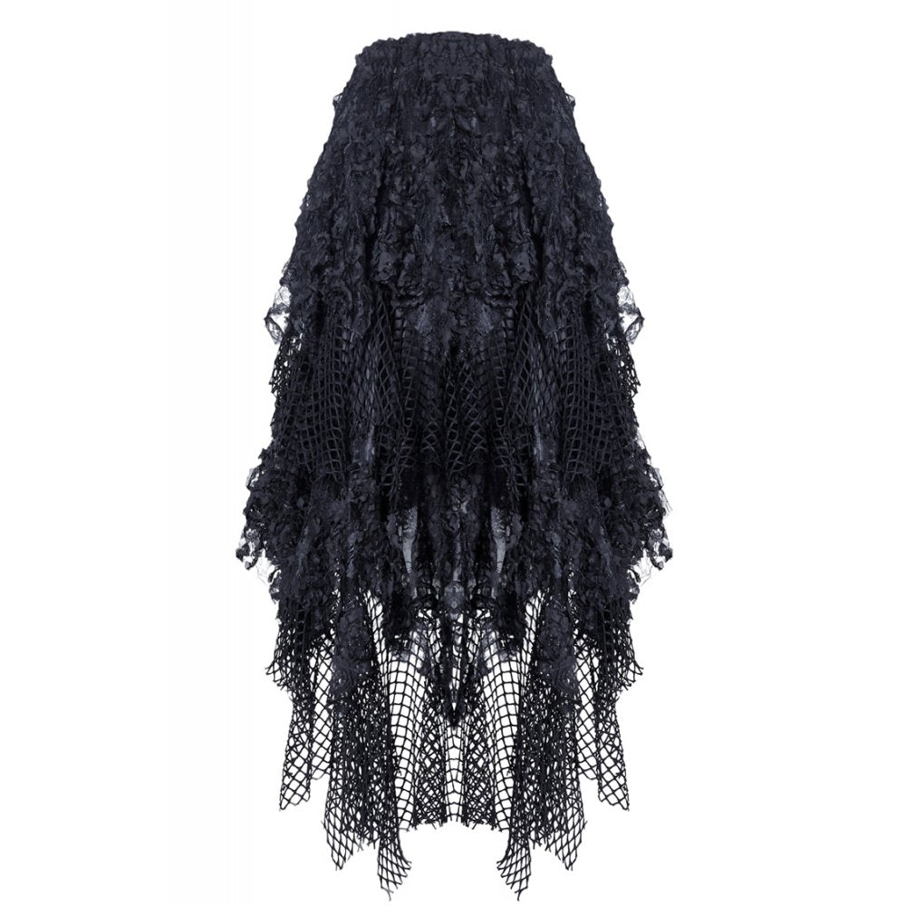 Punk messy mesh and lace skirt (✦ Dark In Love) KW106