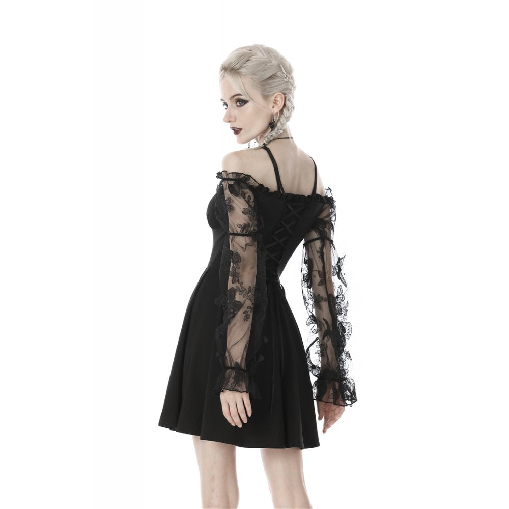 Gothic sexy off-shoulder lacey sleeves dress (✦ Dark In Love)