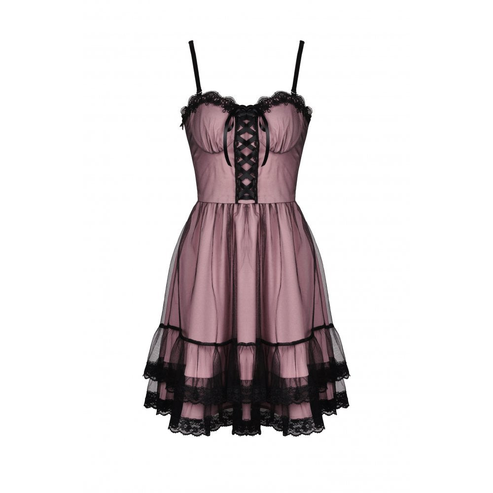 Cool mesh pink doll dress (✦ Dark In Love)