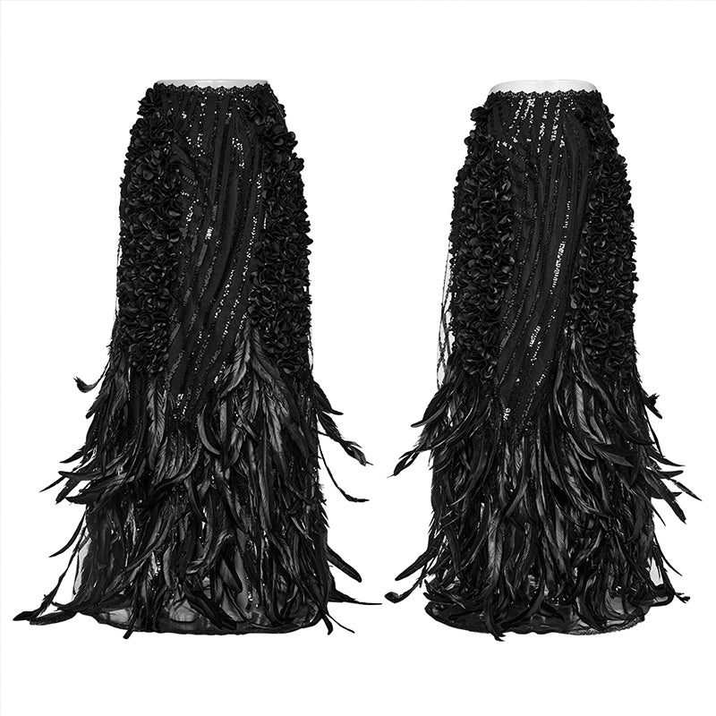 Cool And Elegant Wrap A-Line Skirt (✦ Punk Rave) WQ-720BQF - ONE-OFF/Einzelstück