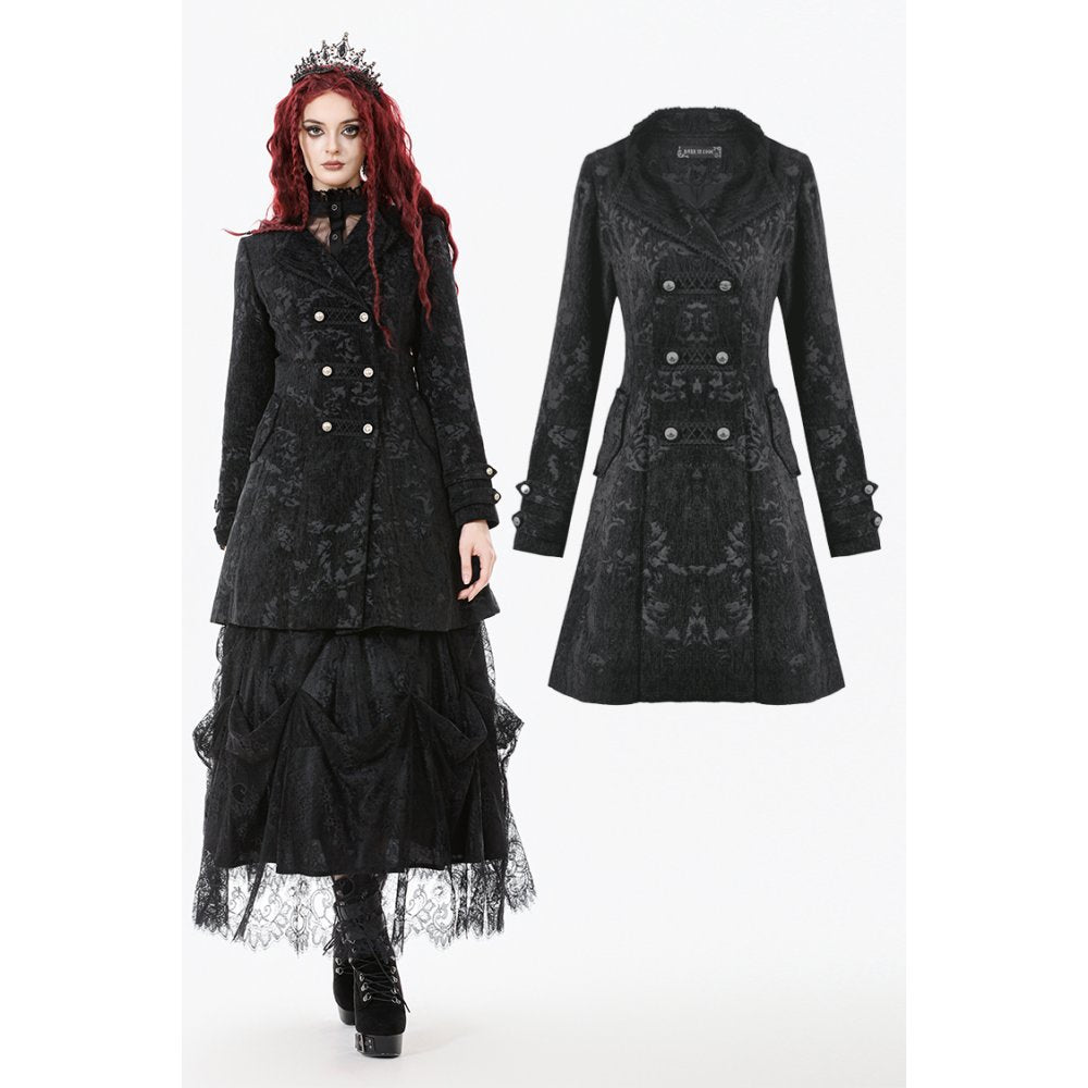 Gothic Jacquard Velvet Coat (✦ Dark In Love)