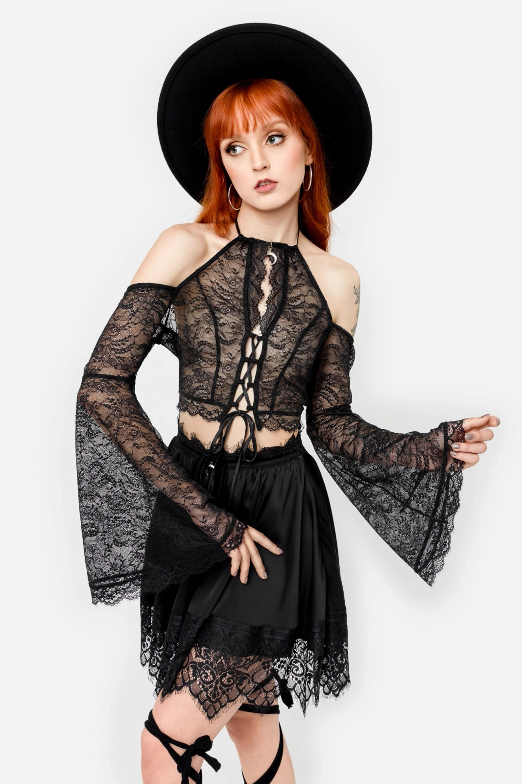 BELLADONNA LONG SLEEVE LACE TOP (✦ Restyle)