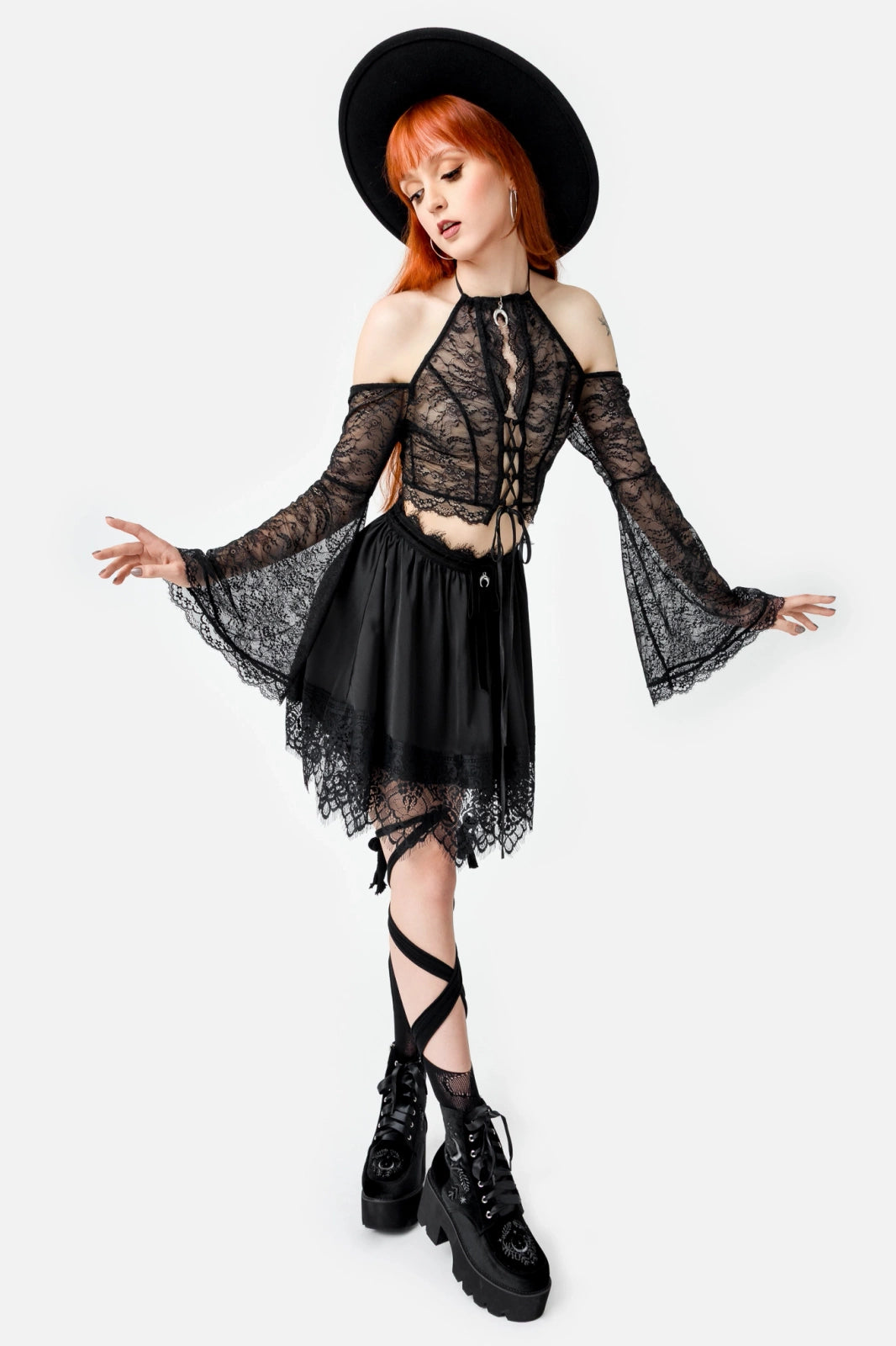 BELLADONNA LONG SLEEVE LACE TOP (✦ Restyle)