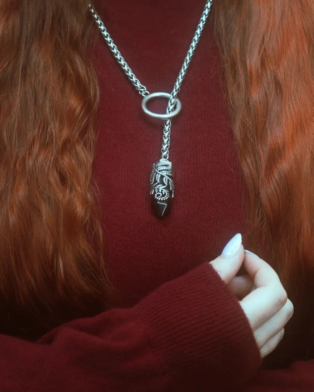 CRYSTAL FERN O-RING NECKLACE (✦ Restyle)