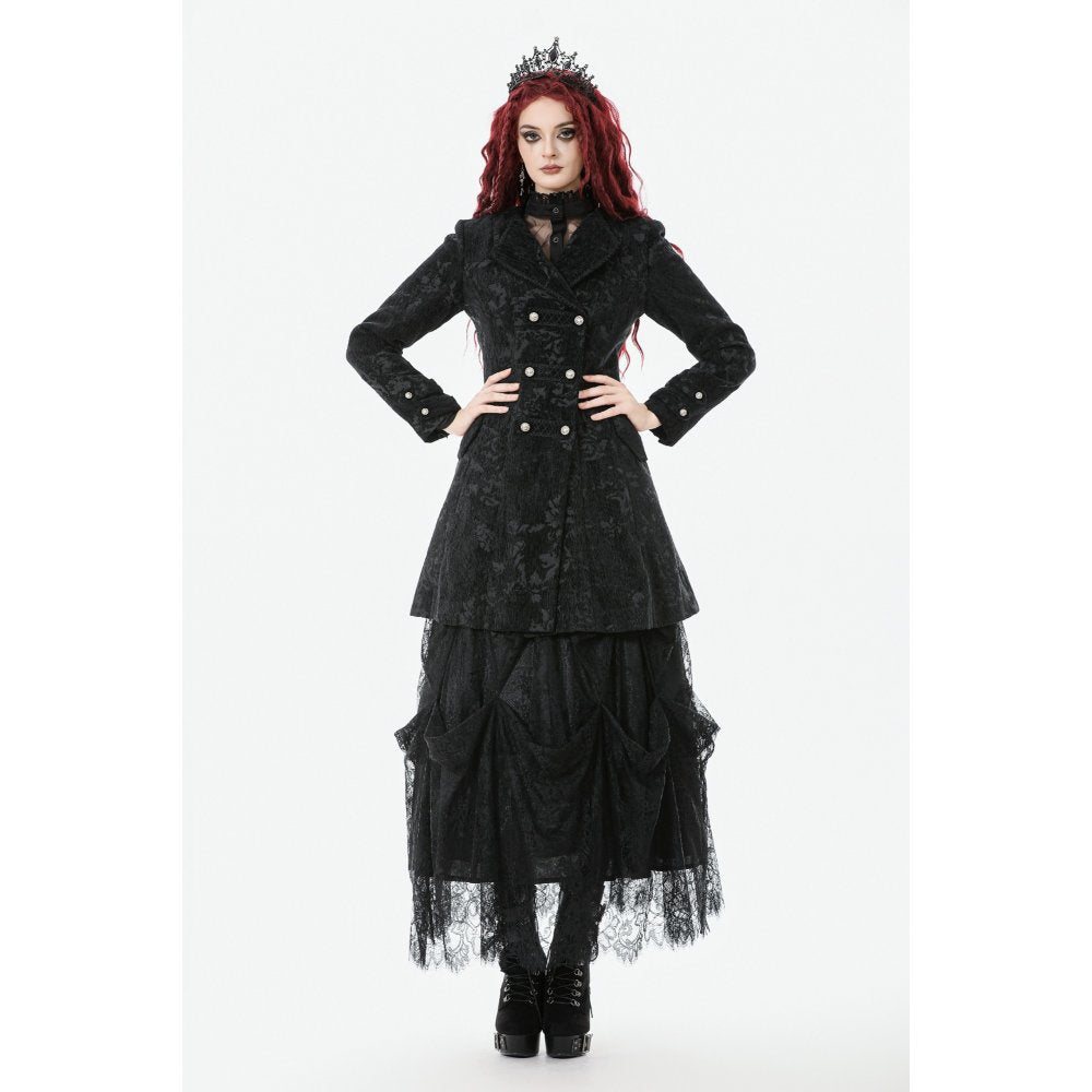 Gothic Jacquard Velvet Coat (✦ Dark In Love)
