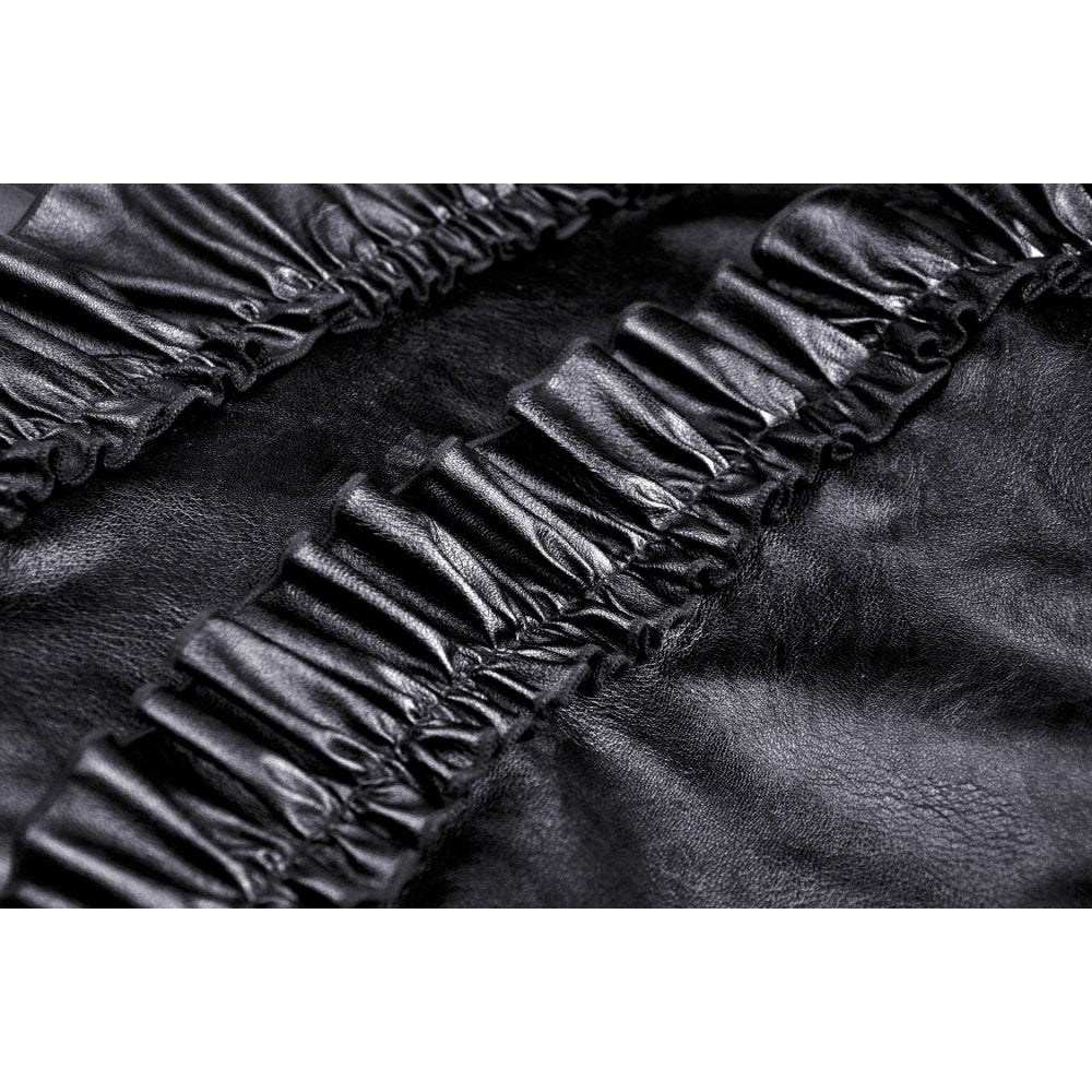 Rebel locomotive girl faux leather strap dress (✦ Dark In Love)