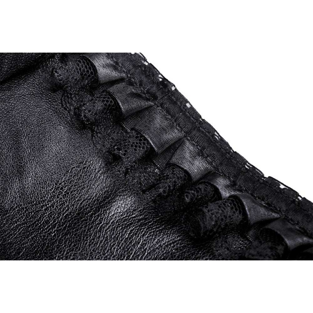 Rebel locomotive girl faux leather strap dress (✦ Dark In Love)