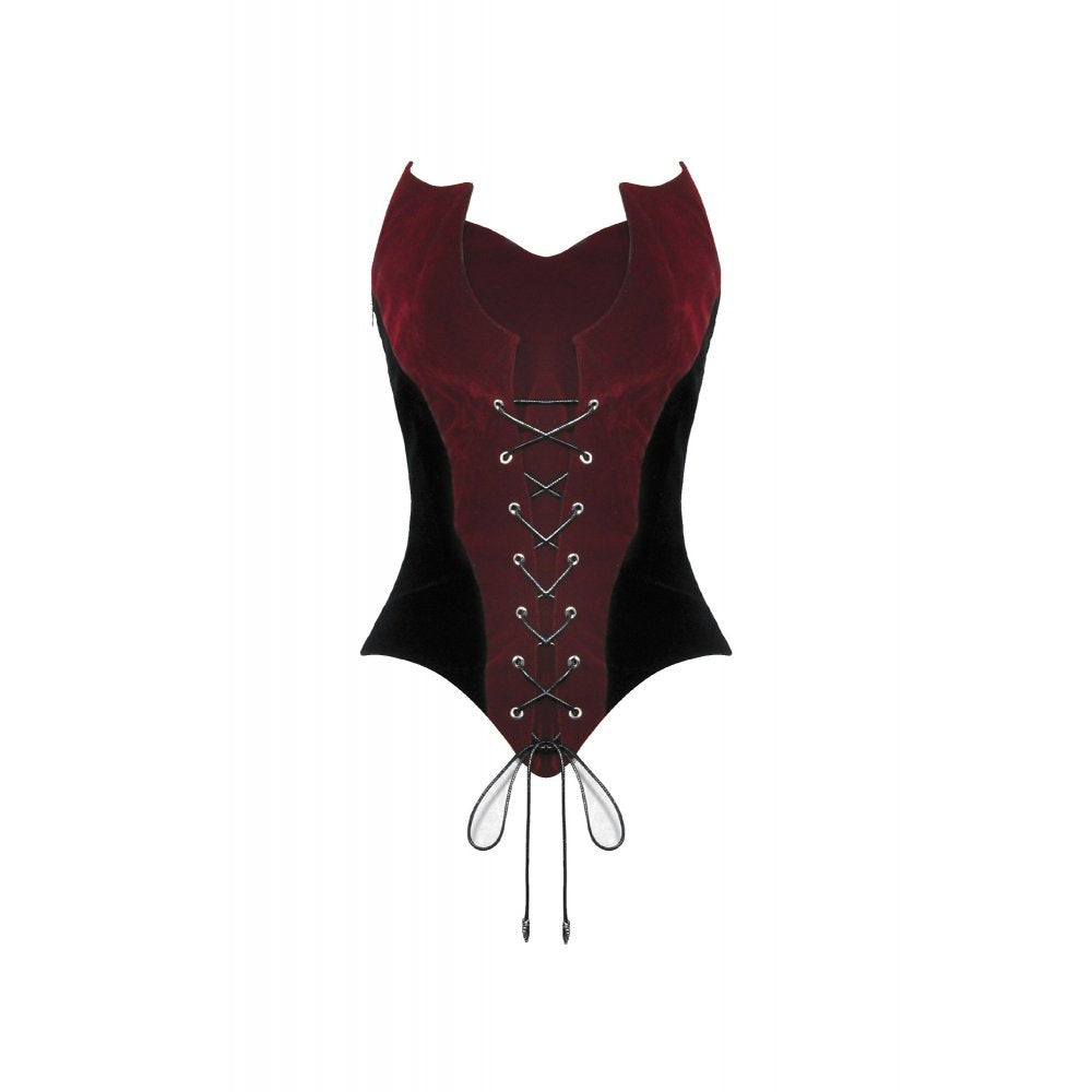 Gothic Scarlet Bats Corset (✦ Dark In Love) CW071