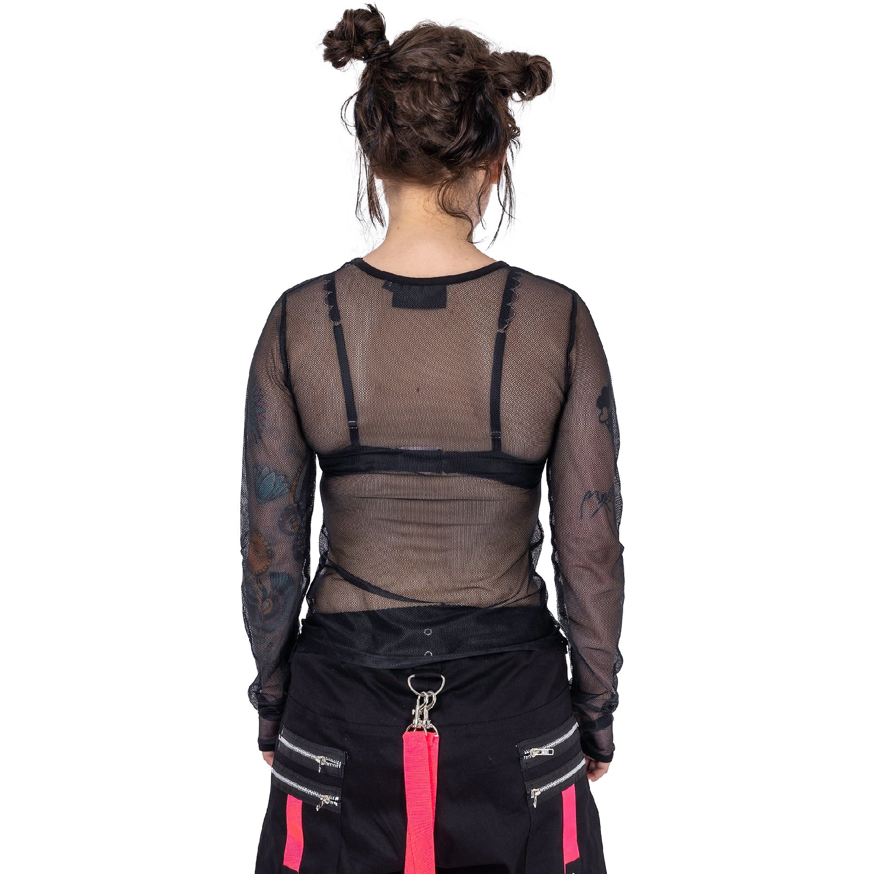 Future Top, Net Longsleeve (Black) (✦ Poizen Industries)