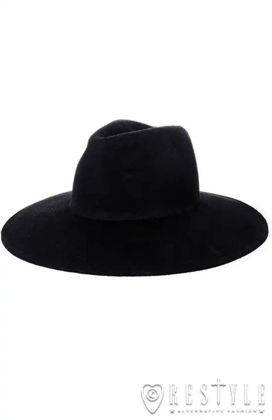 Black gothic Wide brim hat, stiff, nugoth headdress "WITCH" (✦ Restyle)