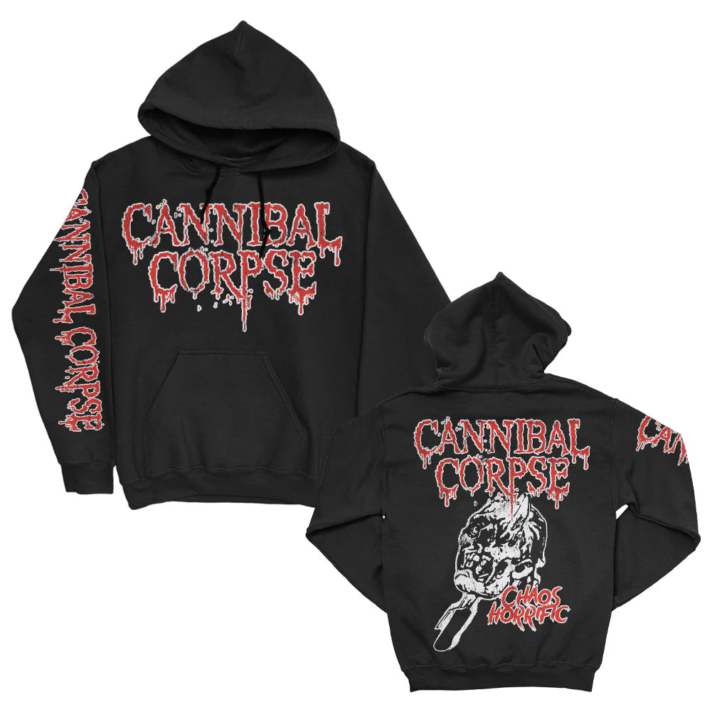 Cannibal Corpse Unisex Pullover Hoodie: Ice Pick (Black) (Back Print)