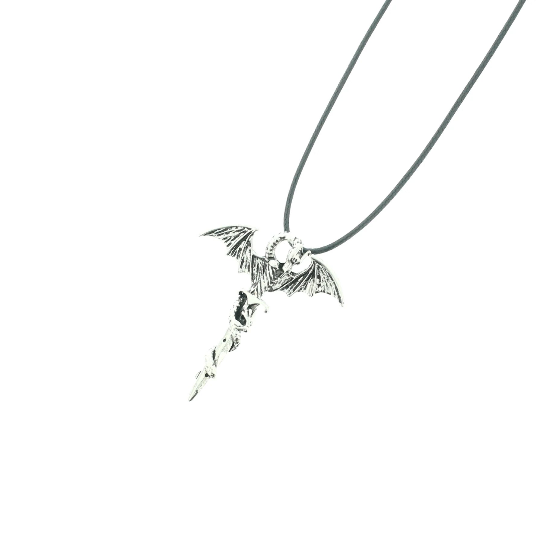 Dragon with Sword Corded Necklace