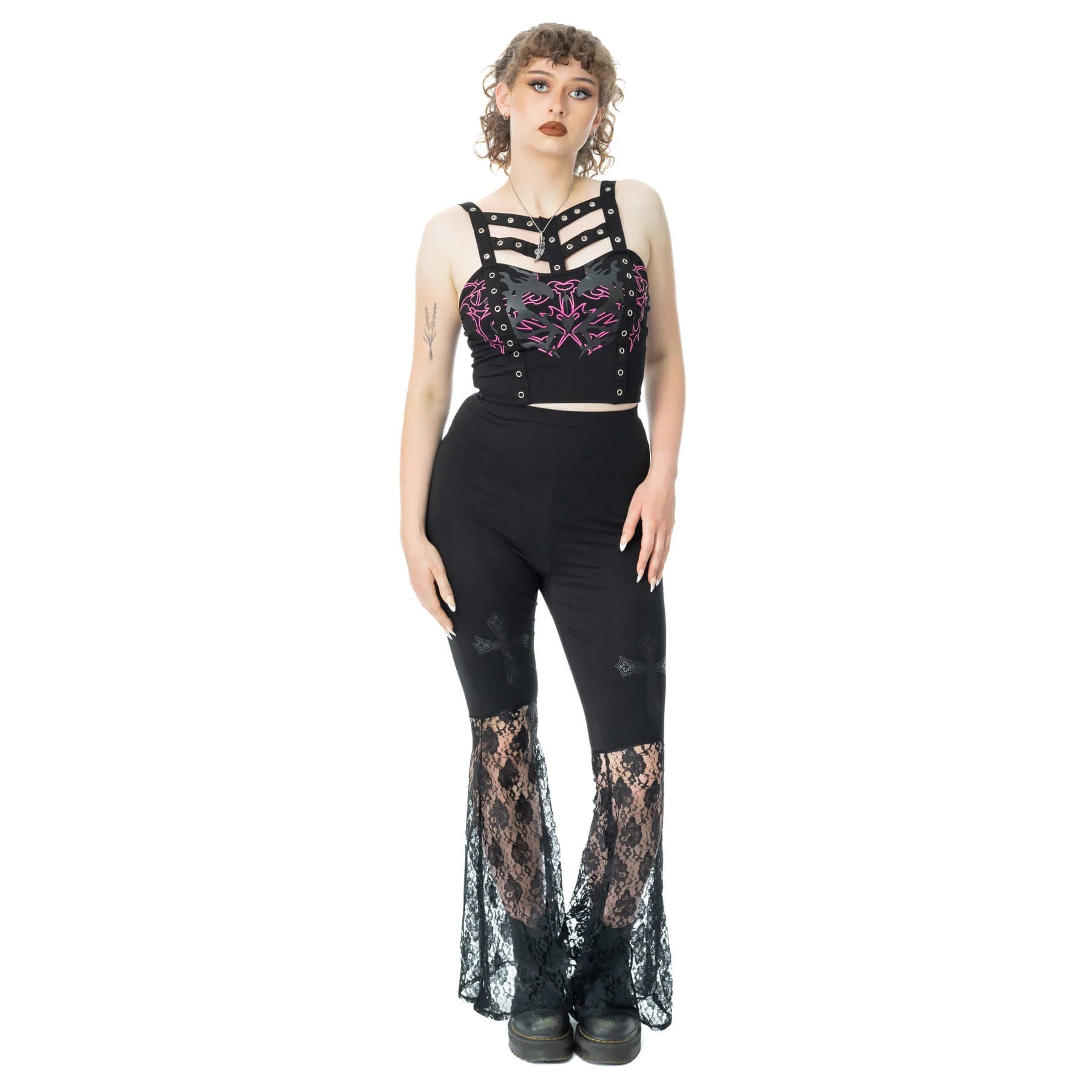 Widows Veil Flared Pants (Black) (✦ Poizen Industries)