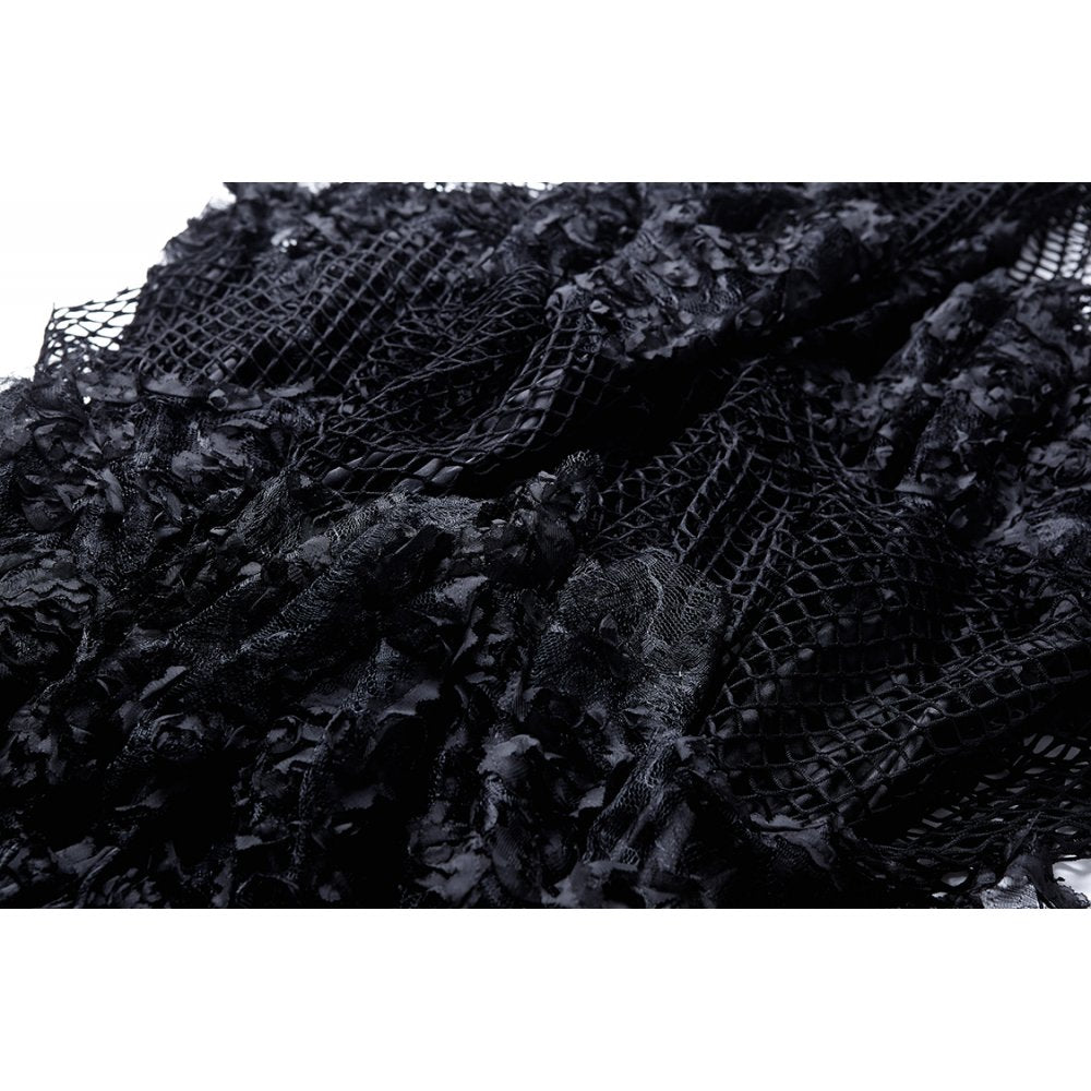 Punk messy mesh and lace skirt (✦ Dark In Love) KW106