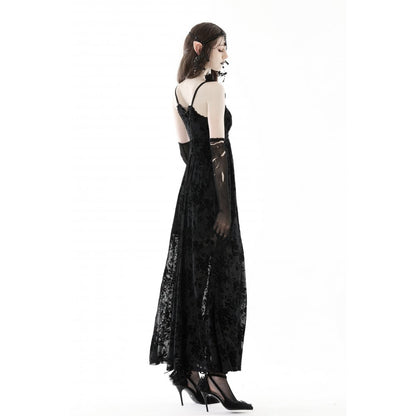 Rose flocking maxi dress (✦ Dark In Love) DW867