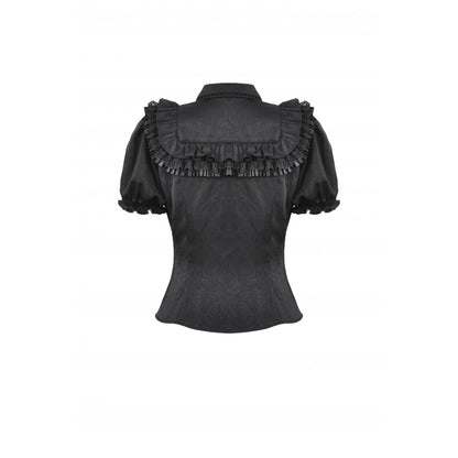 Black dolly ruffled blouse (✦ Dark In Love)