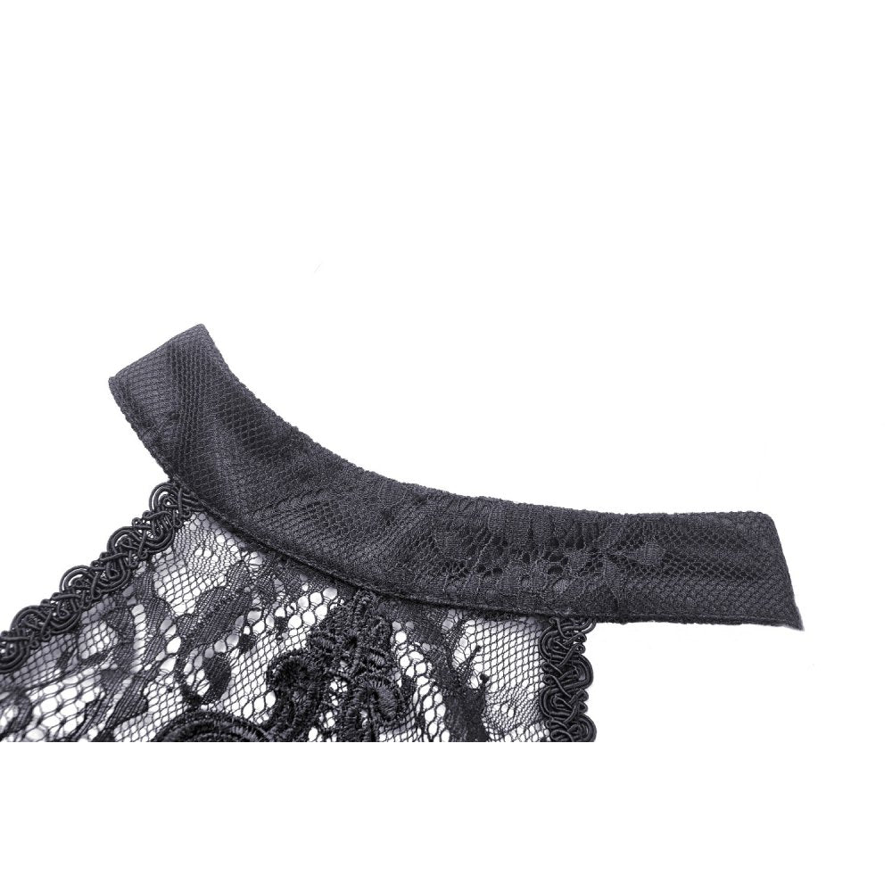 Gothic sexy halter off the shoulders lace dress (✦ Dark In Love)