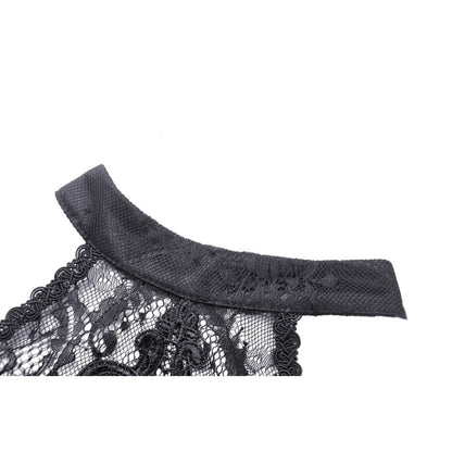 Gothic sexy halter off the shoulders lace dress (✦ Dark In Love)