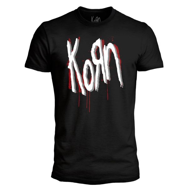 Korn Unisex T-Shirt: Blood Logo (Black)