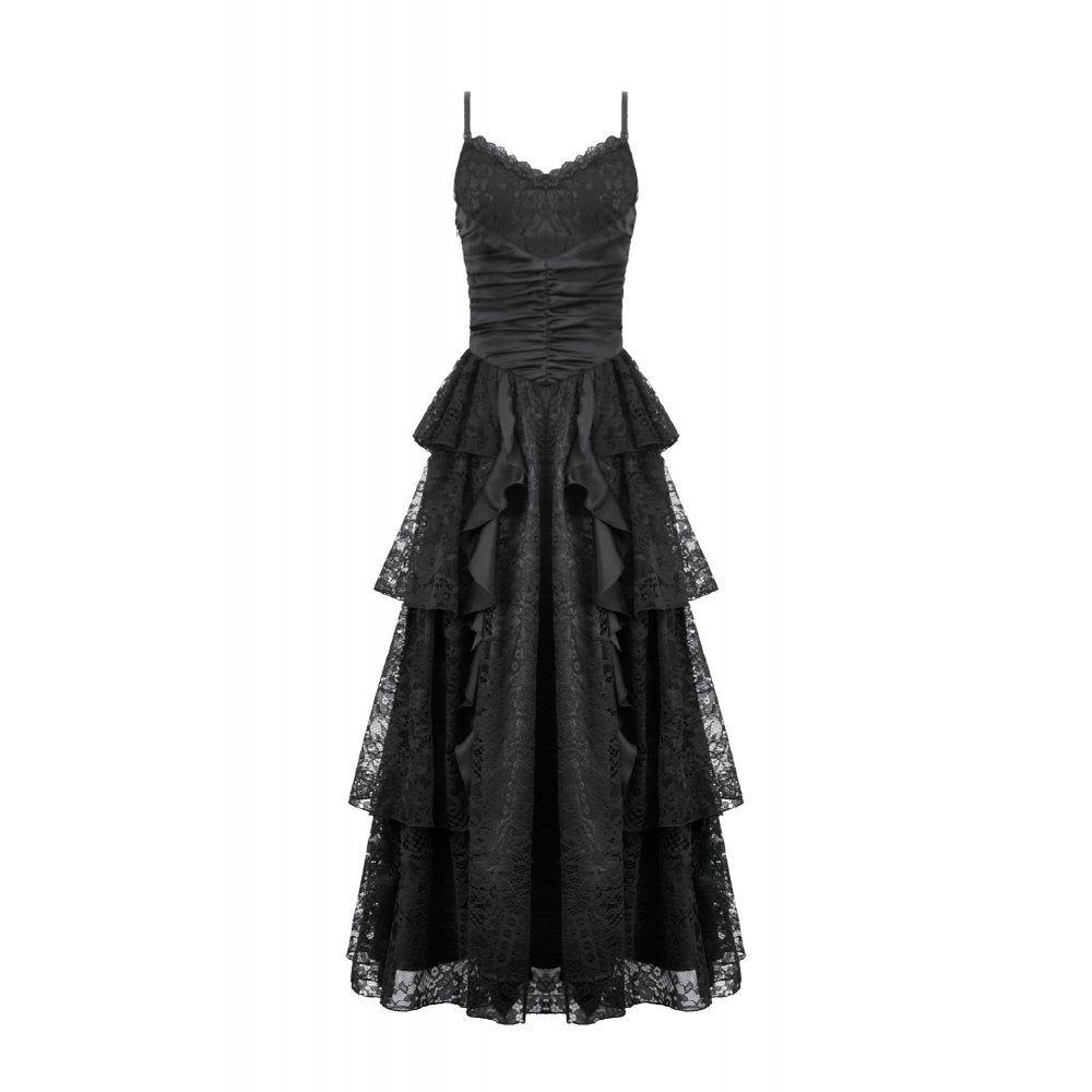Gothic Satin Lace Dress (✦ Dark In Love) DW1154