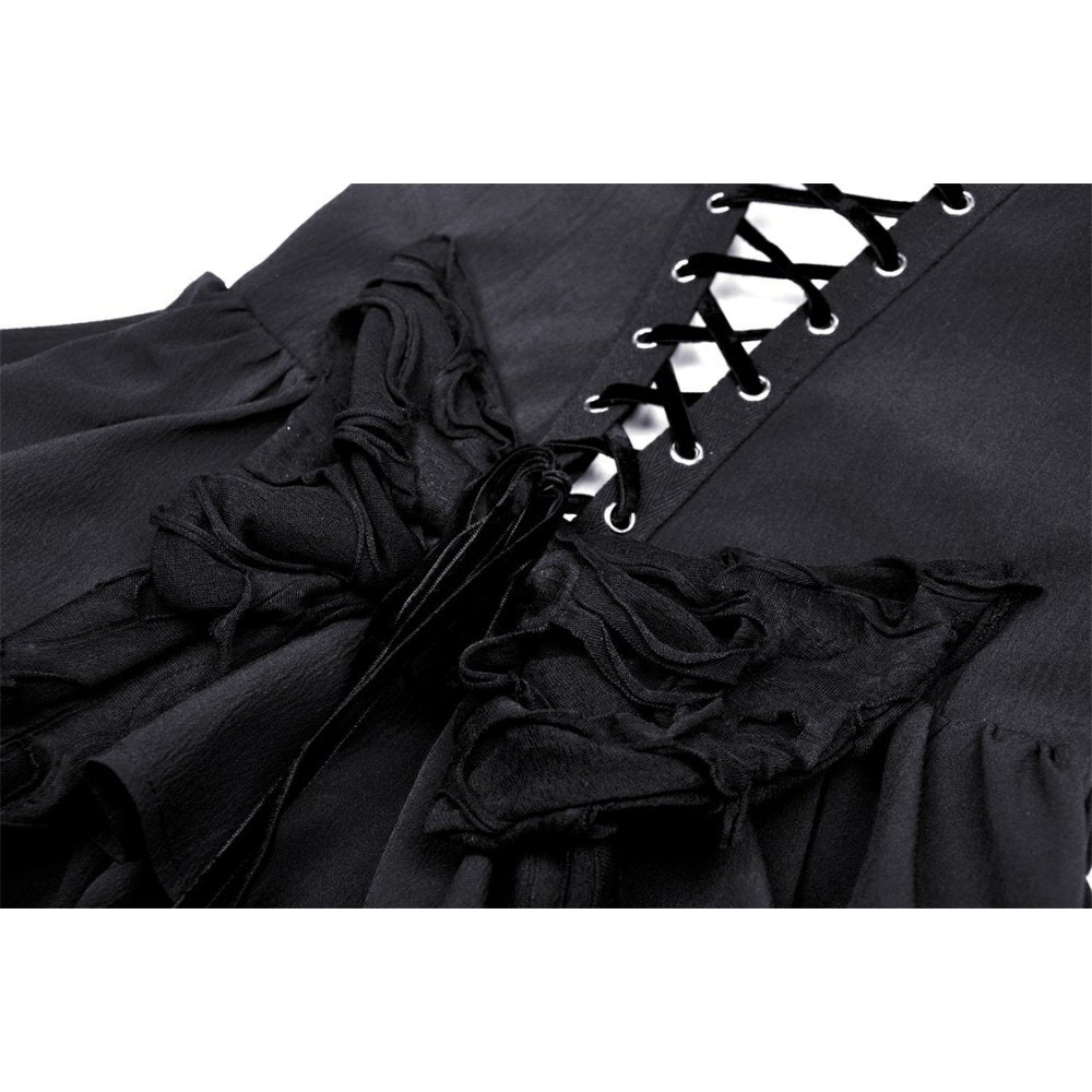 Devil cool high low layered strap dress (✦ Dark In Love)