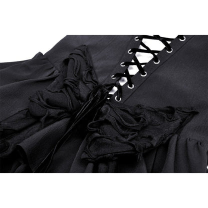 Devil cool high low layered strap dress (✦ Dark In Love)