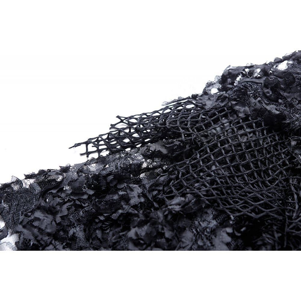 Punk messy mesh and lace skirt (✦ Dark In Love) KW106
