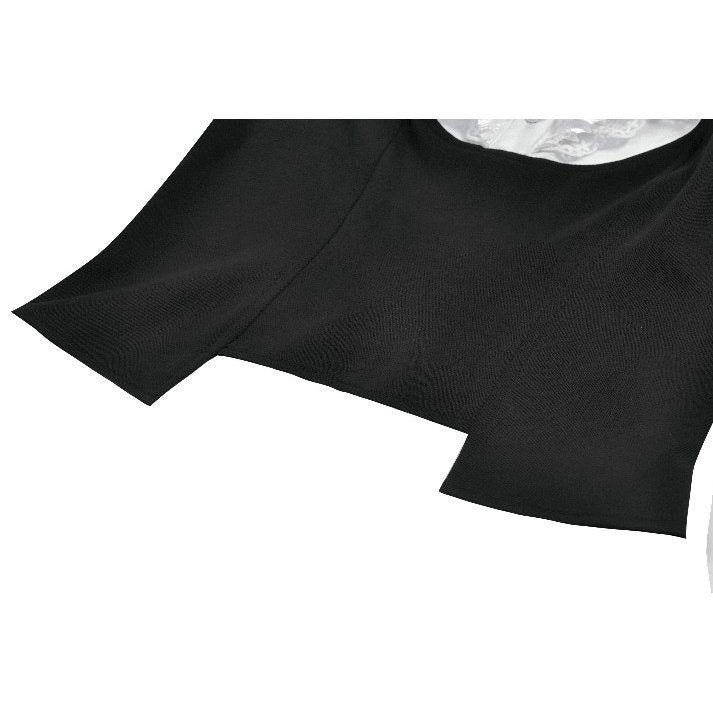 Court-Style Black White Lace Blouse (✦ Dark In Love) tw677