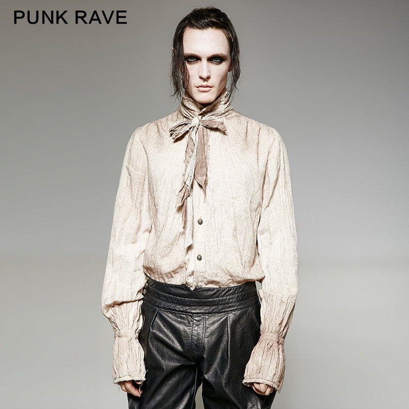 Steam Punk Tie Shirt (White) (✦ Punk Rave) Y-714-WH