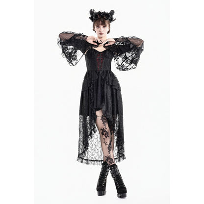 Gothic Lace Shrug with Layered Mesh and Flare Sleeves (✦ Dark In Love) BW188
