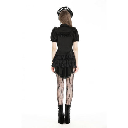 Black dolly ruffled blouse (✦ Dark In Love)
