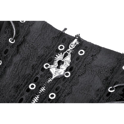 Punk rock eyelet drop tulle mini skirt (✦ Dark In Love)