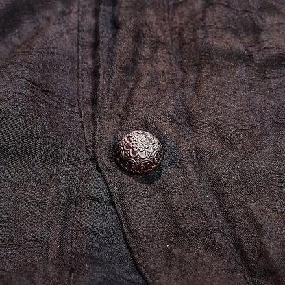 Punk Noble Linen Men Shirt (Black) (✦ Punk Rave) Y-714-BK