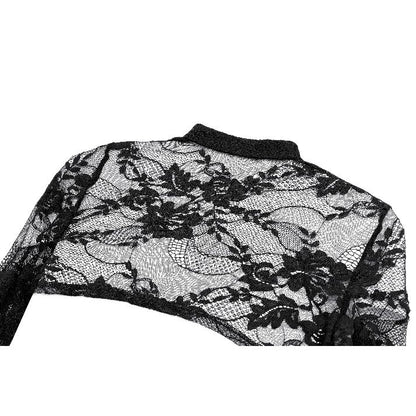 Gothic Lace Shrug with Layered Mesh and Flare Sleeves (✦ Dark In Love) BW188
